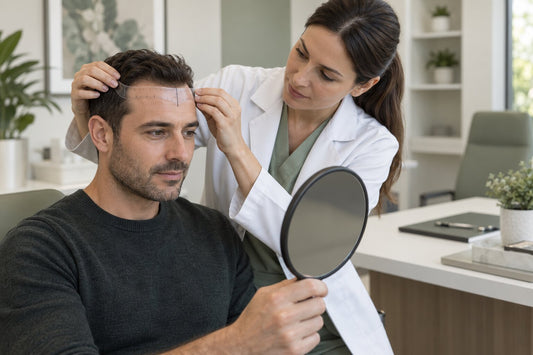 Valutazione professionale prima di un trapianto di capelli